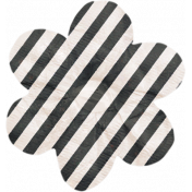 No Tricks, Just Treats- Black and White Striped Flower