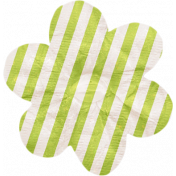 No Tricks, Just Treats- Green and White Striped Flower