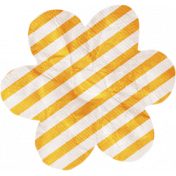 No Tricks, Just Treats- Orange and White Striped Flower