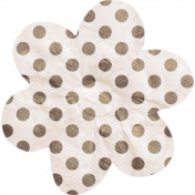 No Tricks, Just Treats- Tan and White Polkadot Flower