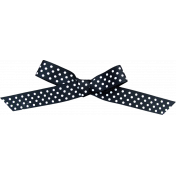 No Tricks, Just Treats- Black and White Polkadot Ribbon