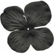 No Tricks, Just Treats- Black Solid Flower #01