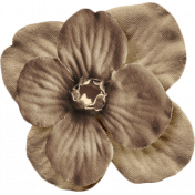 No Tricks, Just Treats- Solid Brown Flower