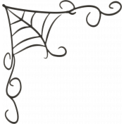 No Tricks, Just Treats- Corner Web Sticker