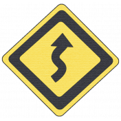 Speed Zone Elements Kit- Curves Ahead Sign