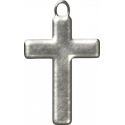 My Baptism- Silver Cross Charm