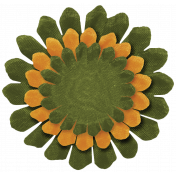 Turkey Time- Green & Gold Flower