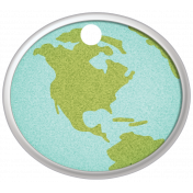 Metal Rimmed Earth Tag