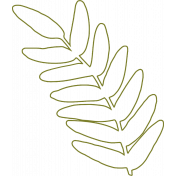 Leafy Branch Template- Outline 01