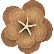 At The Beach- Brown Flower 