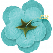 At The Beach- Flower Teal
