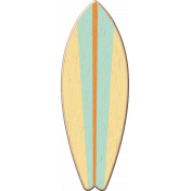 At The Beach- Striped Surf Board