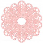 Oh Baby, Baby- Pink Crocheted Doily