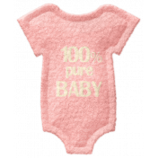 Oh Baby, Baby- Pink Felt Onsie