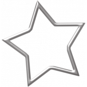Space Explorer- Silver Star Outline