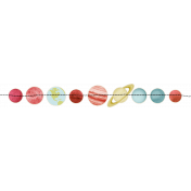 Space Explorer- Stitched Planets Border 