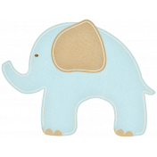 Oh Baby, Baby- Blue Elephant Sticker