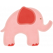 Oh Baby, Baby- Pink Elephant Sticker