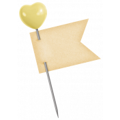 Oh Baby, Baby- Yellow Heart Pin With Tag