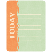 Oh Baby, Baby- Orange & Green Today Journal Card