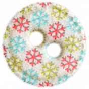 Christmas In July- Snowflake Felt Button