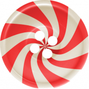 Christmas In July- Red Peppermint Button