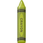 School Fun- Crayon- Green