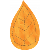 School Fun- Orange Paper Leaf