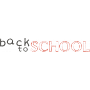 School Fun- Word Art- Back To School