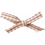 Summer Daydreams- Tan Gingham Bow