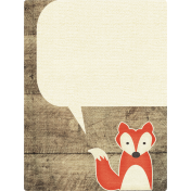 Outdoor Adventures- Journal Card- Fox Speech Bubble