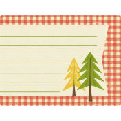 Outdoor Adventures- Journal Card- Gingham