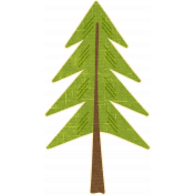 Outdoor Adventures- Sticker- Green Pine Tree