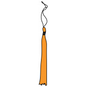 Grad Tassel- Orange