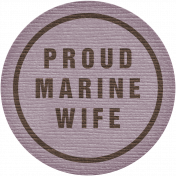 Proud Marine Wife Tag