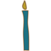 Birthday Candle- Blue