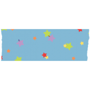 Scattered Stars Washi Tape- Light Blue Background