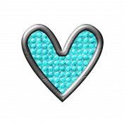 Blue Sparkle Heart
