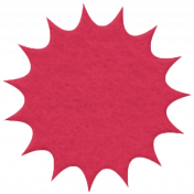 Change Felt Flower Burst- Red