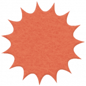 Change Felt Flower Burst- Orange