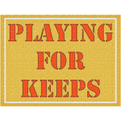 Playing For Keeps- Dino Word Art
