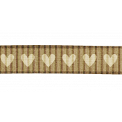 Hearts Ribbon- Tan