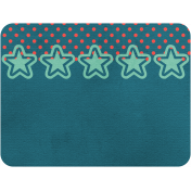 Cheer Journal Card- Blue Green & Red Polka Dot