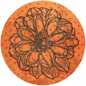 Discover Circle- Floral Orange