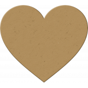 Malaysia Chipboard Heart- Brown