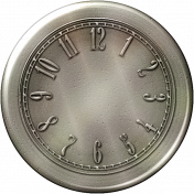 Clock- Silver With Numbers