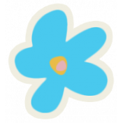 Mix & Match Blue Flower Sticker