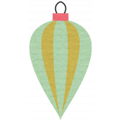 Deck The Halls- Ornament Striped Pointed