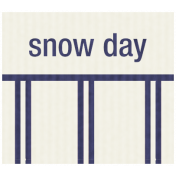 Winter Plaid Label- Snow Day