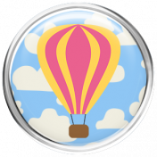 Hot Air Balloon- Balloon Brad- Pink & Yellow